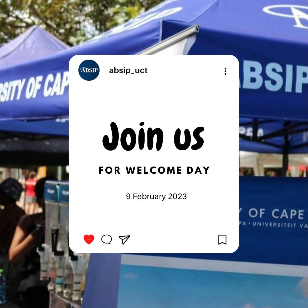 WE HAVE A DATE! 🥳 09 February | 9AM - 4PM | Rugby Fields

This Thursday, on the UCT rugby Fields, Welcome Day will be taking place to expose students to all of the societies and opportunities at their disposal for the 2023 academic year! 

You have just have to be there…😎