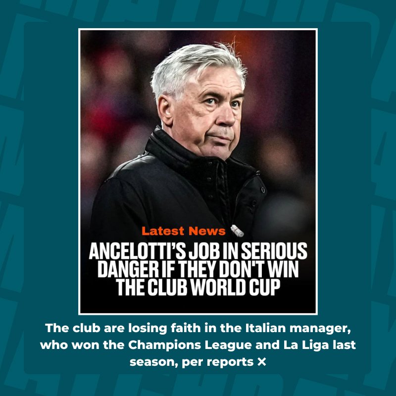 Should Real Madrid let go of Carlo Ancelotti if he doesn't win the FIFA Club World Cup? 🏆

#RealMadrid | #UCL | #FIFAClubWorldCup