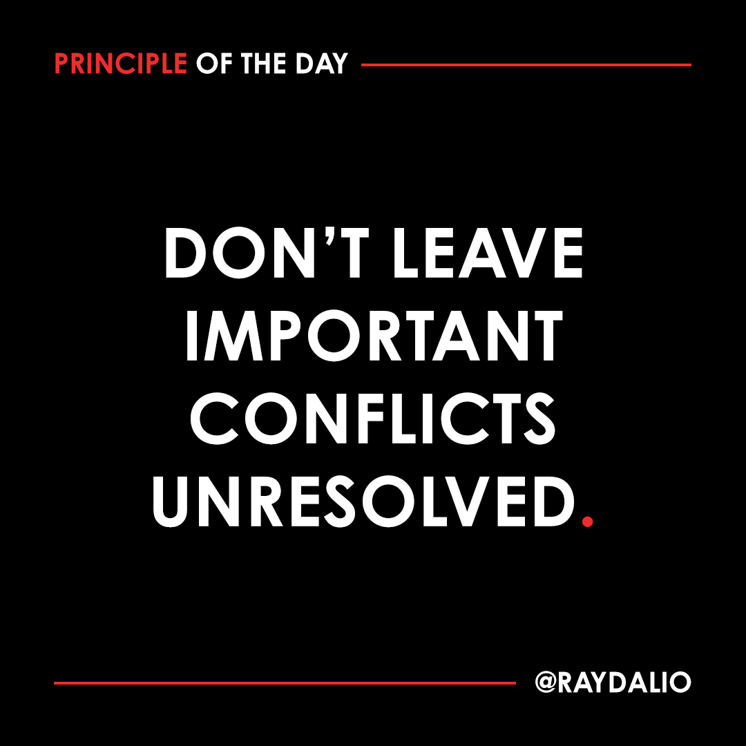 RayDalio's tweet photo. While it's easier to avoid confrontations in the short run, the consequences of doing so can be massively destructive in the long term. #principleoftheday (1/3) https://t.co/y8oofpoE9e