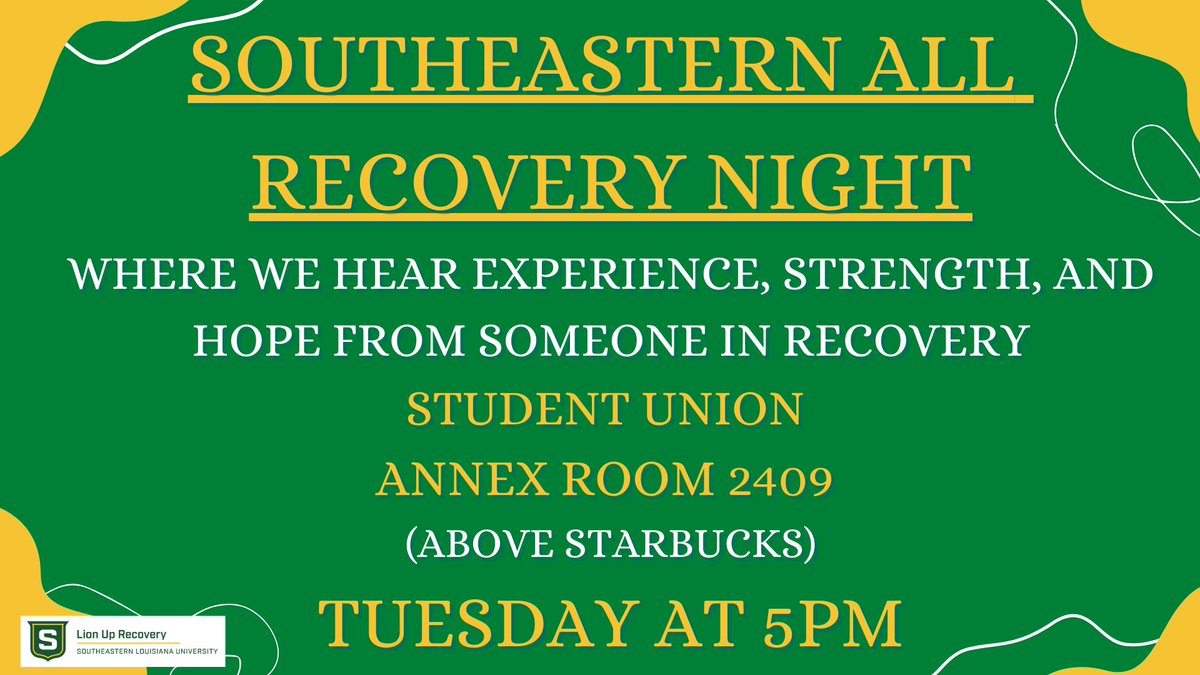 LionUpRecovery's tweet photo. All Welcomed, It's ALL Recovery! Tonight at 5pm. #LIONUPRECOVERY https://t.co/qouoDdSw6b