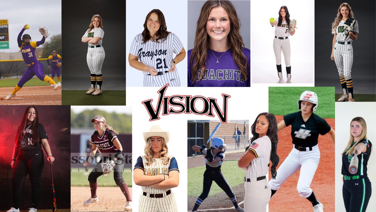 Good luck to our former VISION athletes (&amp; coaches) who have started or will be starting their college seasons this week! We are SO proud of each of you &amp; will be cheering you on this spring! 🥎🥎🥎