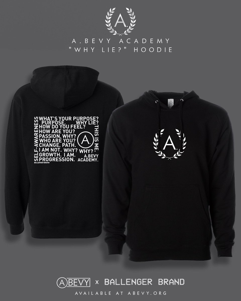 Now Available‼️ Support our inaugural #ABevyAcademy class by purchasing one of their very-own, self-designed hoodies. Fea. a list of the statements &amp; questions that matter to them, visit wee.abevy.org to purchase this limited Ballenger Brand partnered piece.
