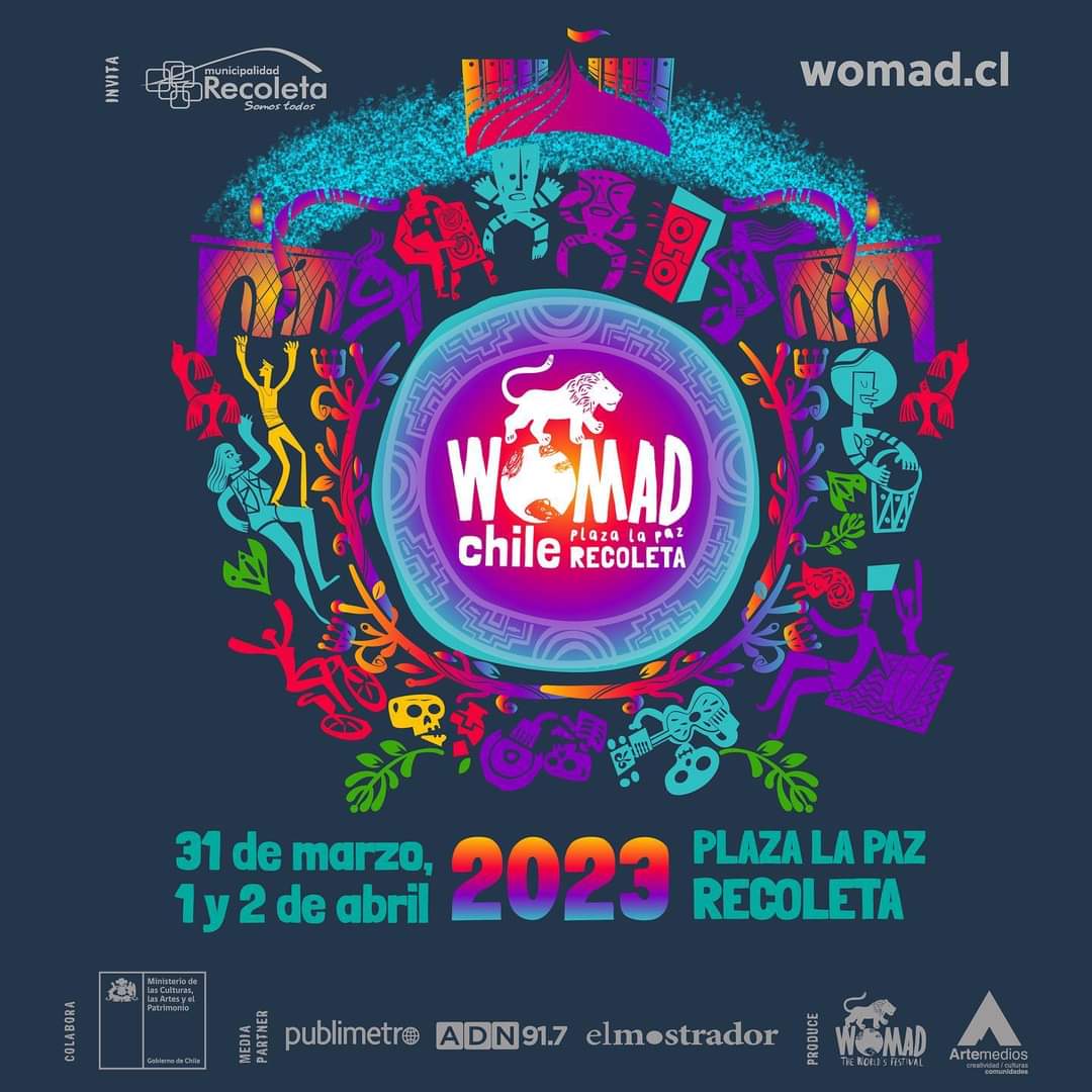 RadioChilena's tweet photo. Se viene ¡WOMAD Chile 2023. 31 de marzo, 1 y 2 de Abril. Prepárate para este hermoso evento, pronto más información. 
@WomadChile https://t.co/1SBM5jDBgu
