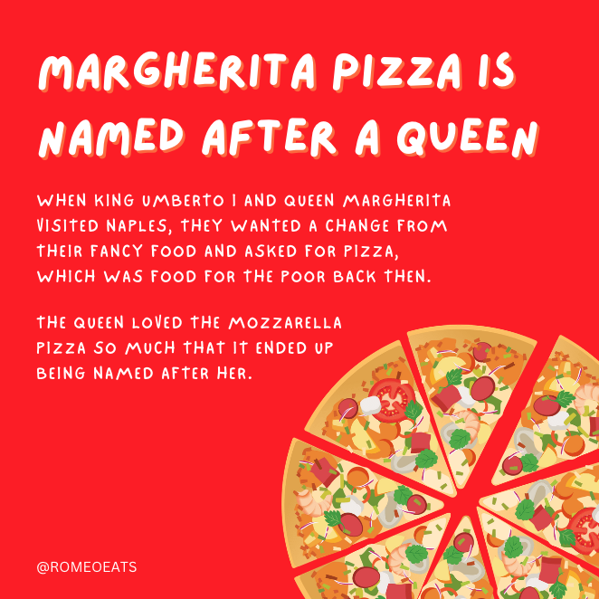 RomeoEats's tweet image. If you could have a pizza named after you, what would be on it? 🍕😋👇🏻 #FunFoodFact