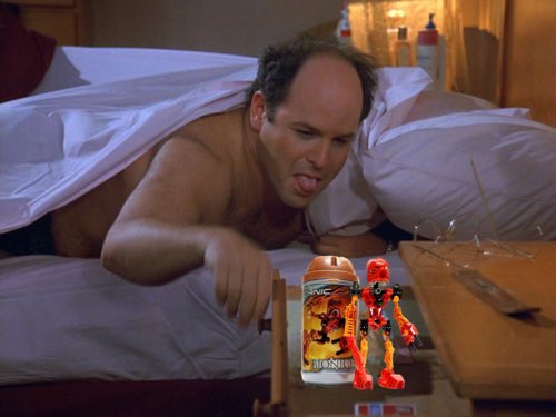 when she falls asleep and you can finally play with your bionicle