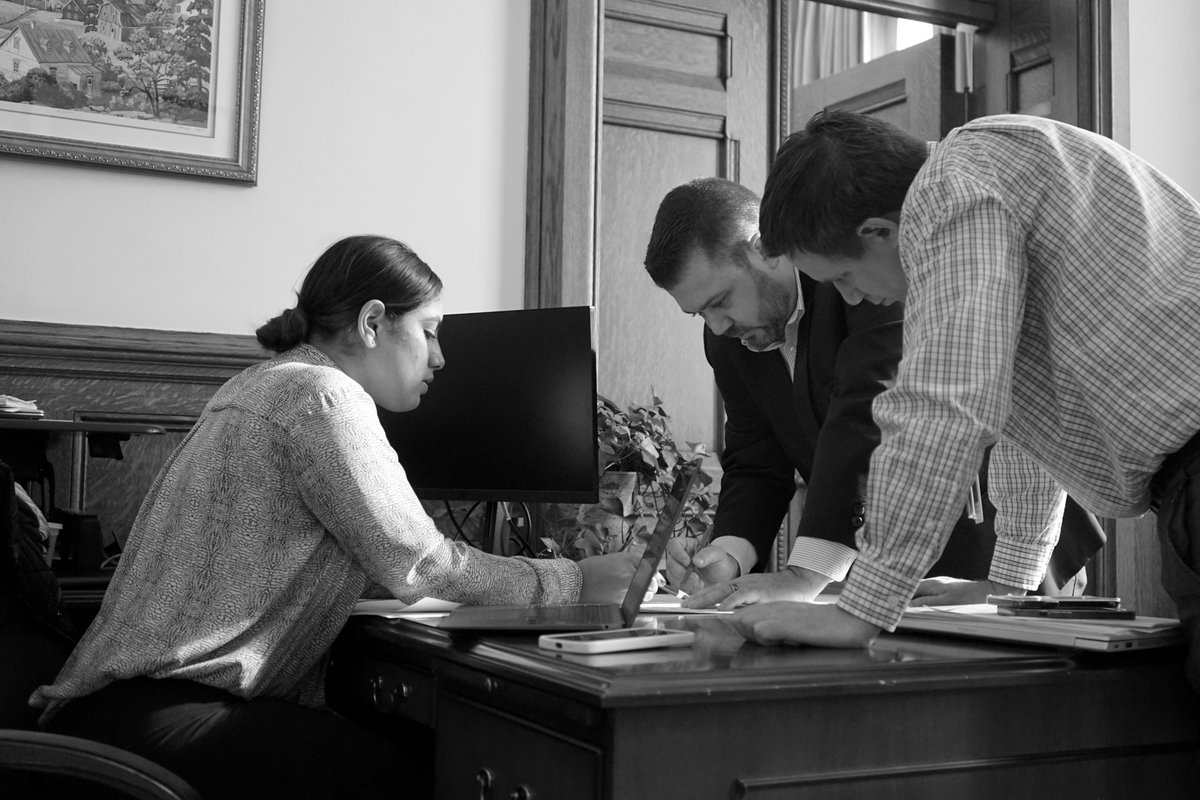 Getting ready for the budget address. Tune in tomorrow at noon!