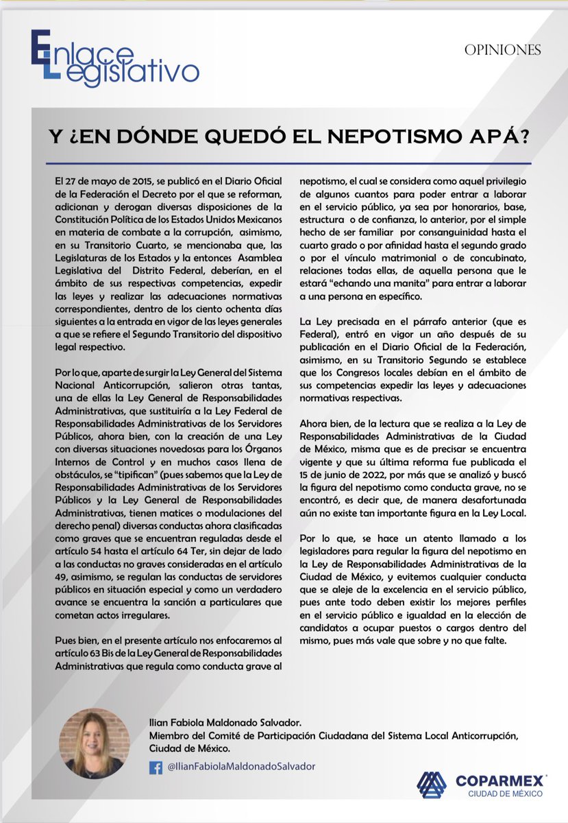 CPCCDMX's tweet photo. Te invitamos a leer la colaboración de la Comisionada Ilian Maldonado, en https://t.co/xUqG2VzW34🗣️🗣️🗣️🗣️ https://t.co/9qS1WhERab