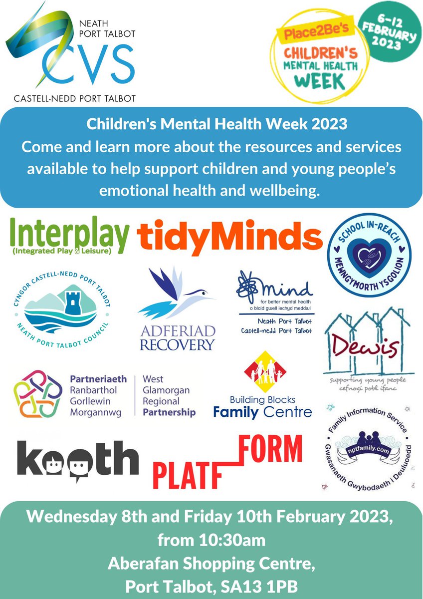 We enjoyed visiting <a href="/QuadrantSwansea/">Quadrant</a>  today to celebrate children’s mental health week. Looking forward to visiting Aberafan tomorrow to continue the conversation on the importance of early intervention.