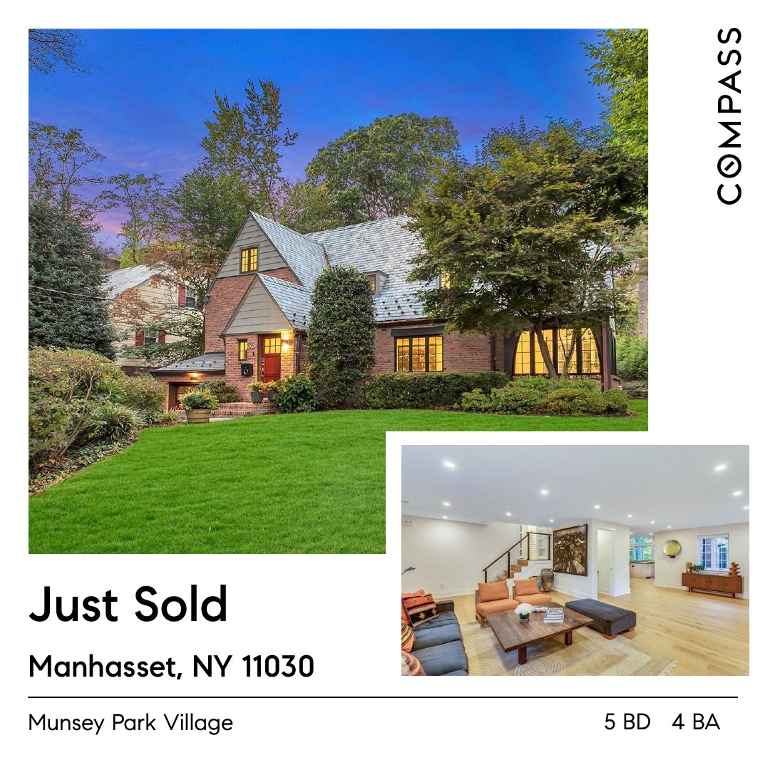 JUST SOLD - Thrilled for my client who closed on this beautiful home. Congrats to All!

#ElizabethMarkovicRealtor #Compass #ManhassetRealty #MunseyParkVillage #JustSold #RealestateSeaCliff #NY #RealestateNY #HappyClient #newhome