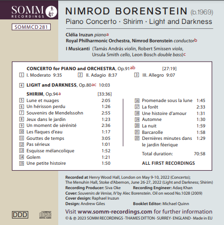 Maestro Salieri (@signoresalieri) on Twitter photo El propio compositor dirige la impecable @rpoonline, que luego da paso al <a href="/IMusicantiEns/">I Musicanti</a> en el quinteto "Light and Darkness". Al final, Clelia se queda sola con Shirim, que se presenta como un conjunto de "Canciones sin palabras", emulando a Mendelssohn. El propio compositor dirige la impecable @rpoonline, que luego da paso al <a href="/IMusicantiEns/">I Musicanti</a> en el quinteto "Light and Darkness". Al final, Clelia se queda sola con Shirim, que se presenta como un conjunto de "Canciones sin palabras", emulando a Mendelssohn.