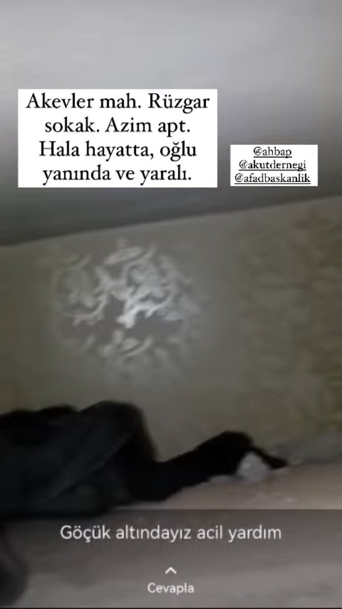 mnurr01's tweet photo. @haluklevent Akevler mahallesi rüzgar sokak azim apartmanı @ahbap @DepremDairesi @AFADBaskanlik @AFADHatay #deprem https://t.co/yioUKgYJhS