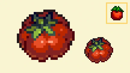 surprised it took me this long to get around to the ever-important stardew valley tomato#ドット絵 #pixelart 