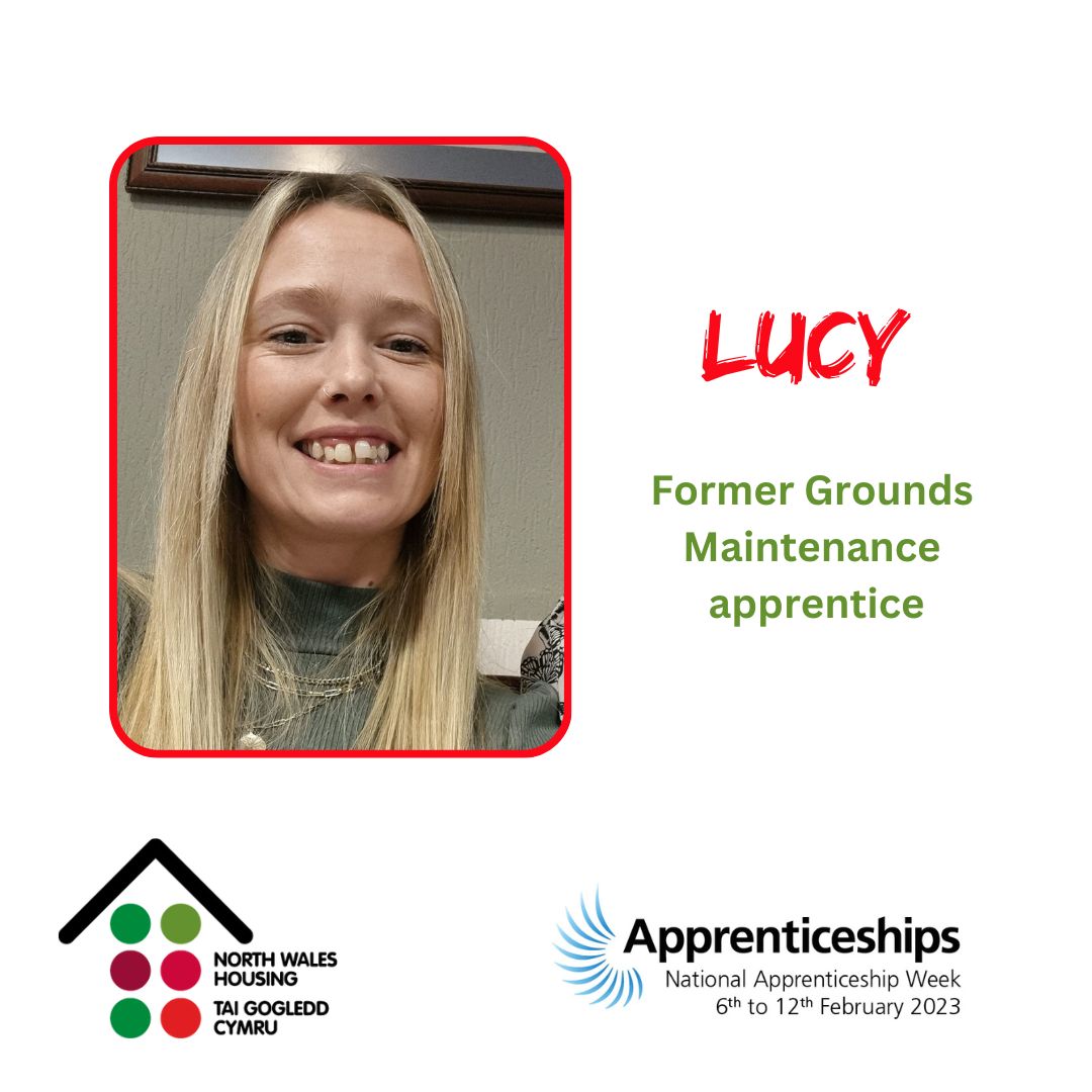 northwalesha's tweet photo. Lucy started working with NWH as a Grounds Maintenance apprentice. She took part in a number of relevant courses with NWH and after apprenticeship finished, she got a permanent position in the team. Lucy is now the Grounds Maintenance Manager! #NAW2023 #SkillsForLife https://t.co/DUAmLprU0z