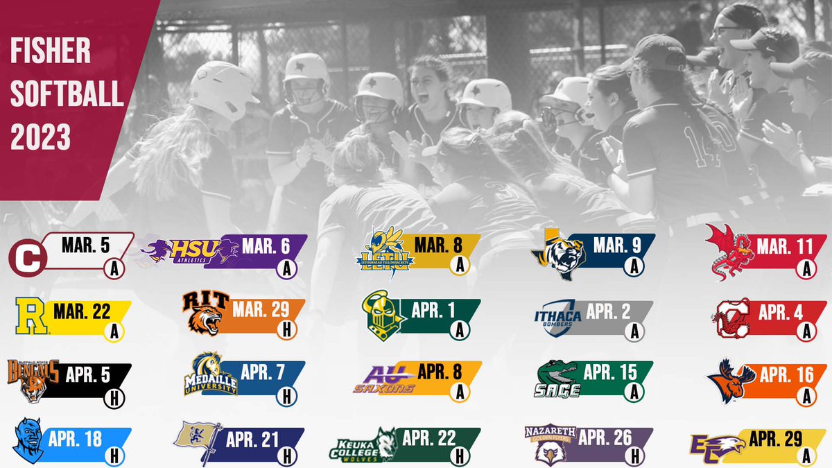 FisherSoftball's tweet photo. 🚨 The 2023 schedule is here! 

Fisher softball will kickoff our season on March 5, against Centenary College in Shreveport, Louisiana https://t.co/VbTPnDdSU9
