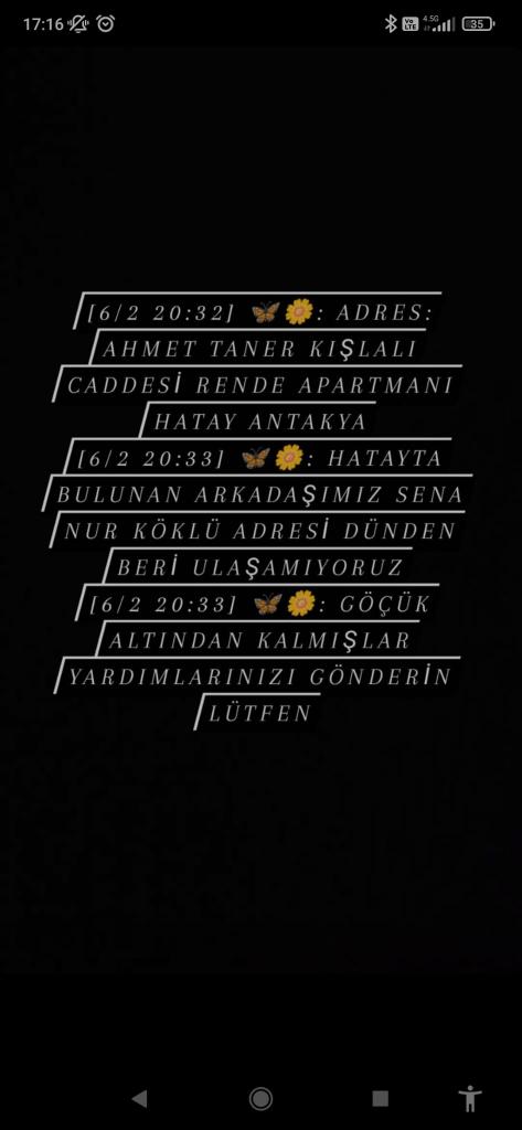 1busraburul's tweet photo. #hataydeprem 
#AFADhatay 
@ahbap 
@BabalaTv 
@AFADHatay https://t.co/wUplx8vG5A