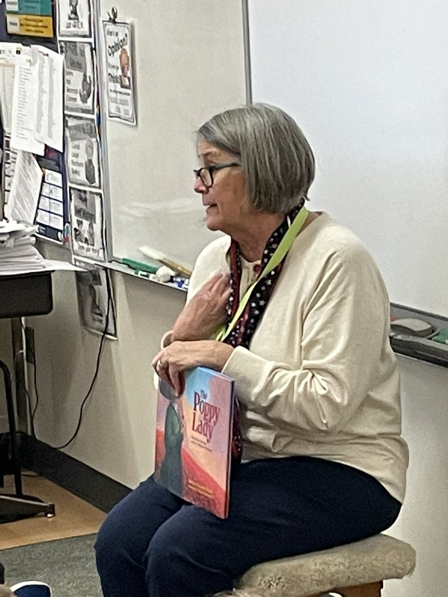 For I Love to Read Month we are hosting guest readers.  Our first reader was from the <a href="/VFWAuxiliary/">VFW Auxiliary</a> in Isanti.  Thank you to Denise Mattson for sharing “The Poppy Lady” with our third grade students. #ilovetoreadmonth #reading