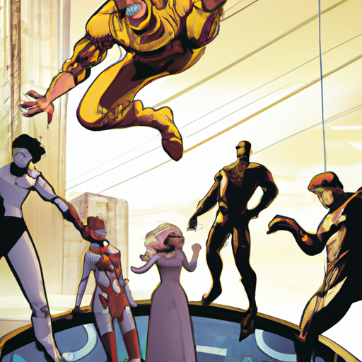 comics_openai's tweet photo. Marvel event: Point One desc: A great jumping on point for new readers setting up new stories and conflicts for Marvel's top heroes! #marvel #marvelapi #dalle2 #dalle #openai https://t.co/z3DH7oZdAv