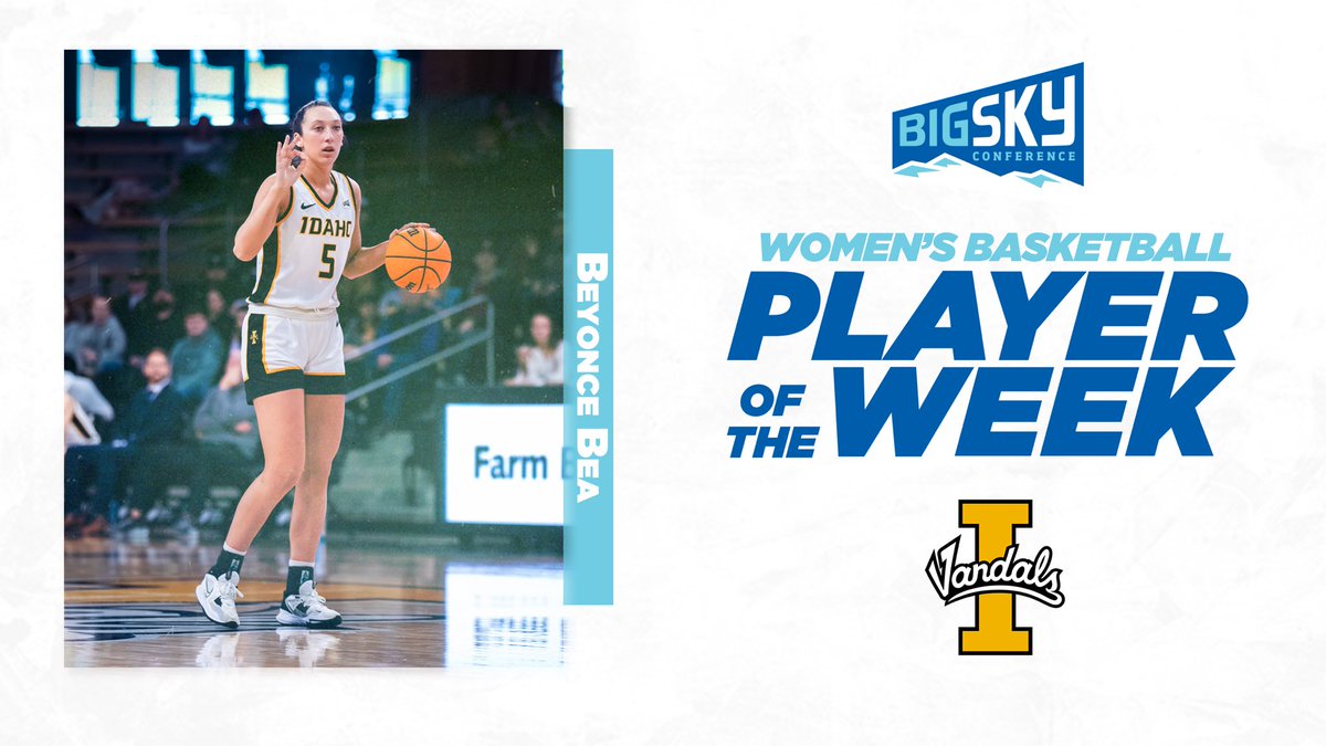 #BigSkyWBB Player of the Week honors go to <a href="/VandalsWBB/">Idaho WBB</a>’s <a href="/BeyonceBea5/">Beyonce</a> after her amazing performance this past week for the Vandals 👏

#ExperienceElevated