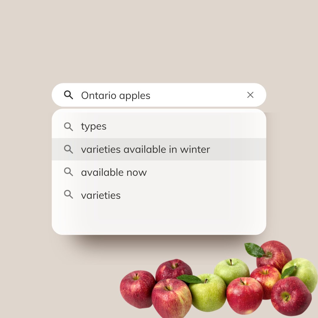 Ontario apples are available throughout the winter months. Which one is your favourite?

🍎 Ambrosia - crisp and juicy with a distinct aroma
🍎Gala - sweet flavour, fragrant and crisp
🍎Honeycrisp - crisp, aromatic, juicy and sweet