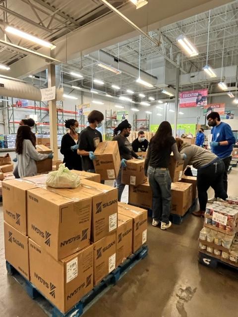 DCISchool's tweet image. A group of 11th/12th-grade students did some community service last week at the @foodbankmetrodc #repdmv #ibforall #giveback
