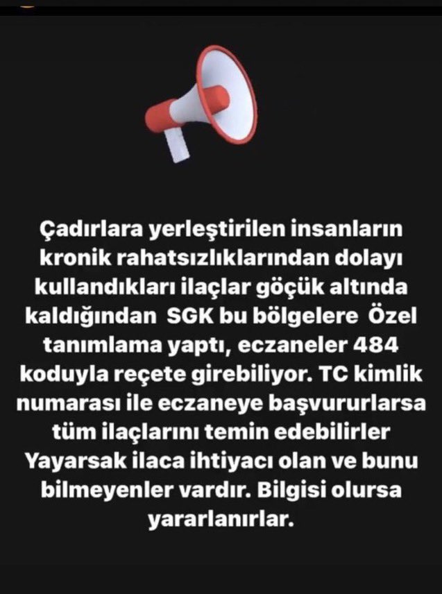 Eczacı bir arkadaşım paylaşmış. Ben de sizinle paylaşıyorum.