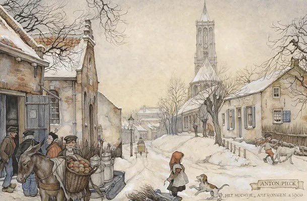 Op visite in Amerongen en langs ,het Huchie , huisjes uit de 18e eeuw ooit door Anton Pieck geschilderd