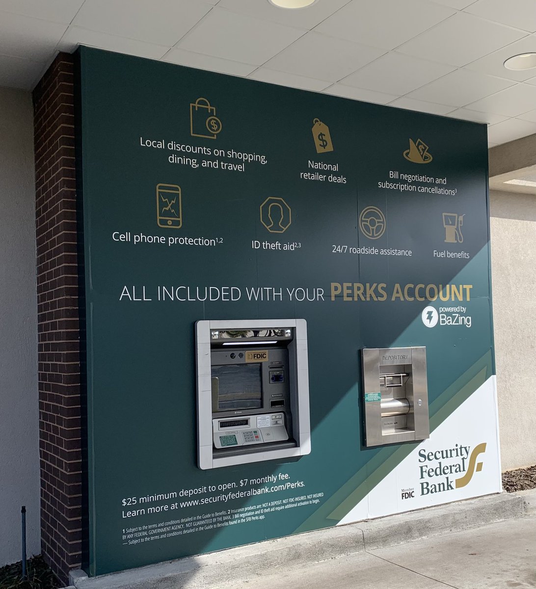 RyanHarbry's tweet photo. Security Federal Bank’s ATM game is strong 💪 https://t.co/5bUtHOKhws