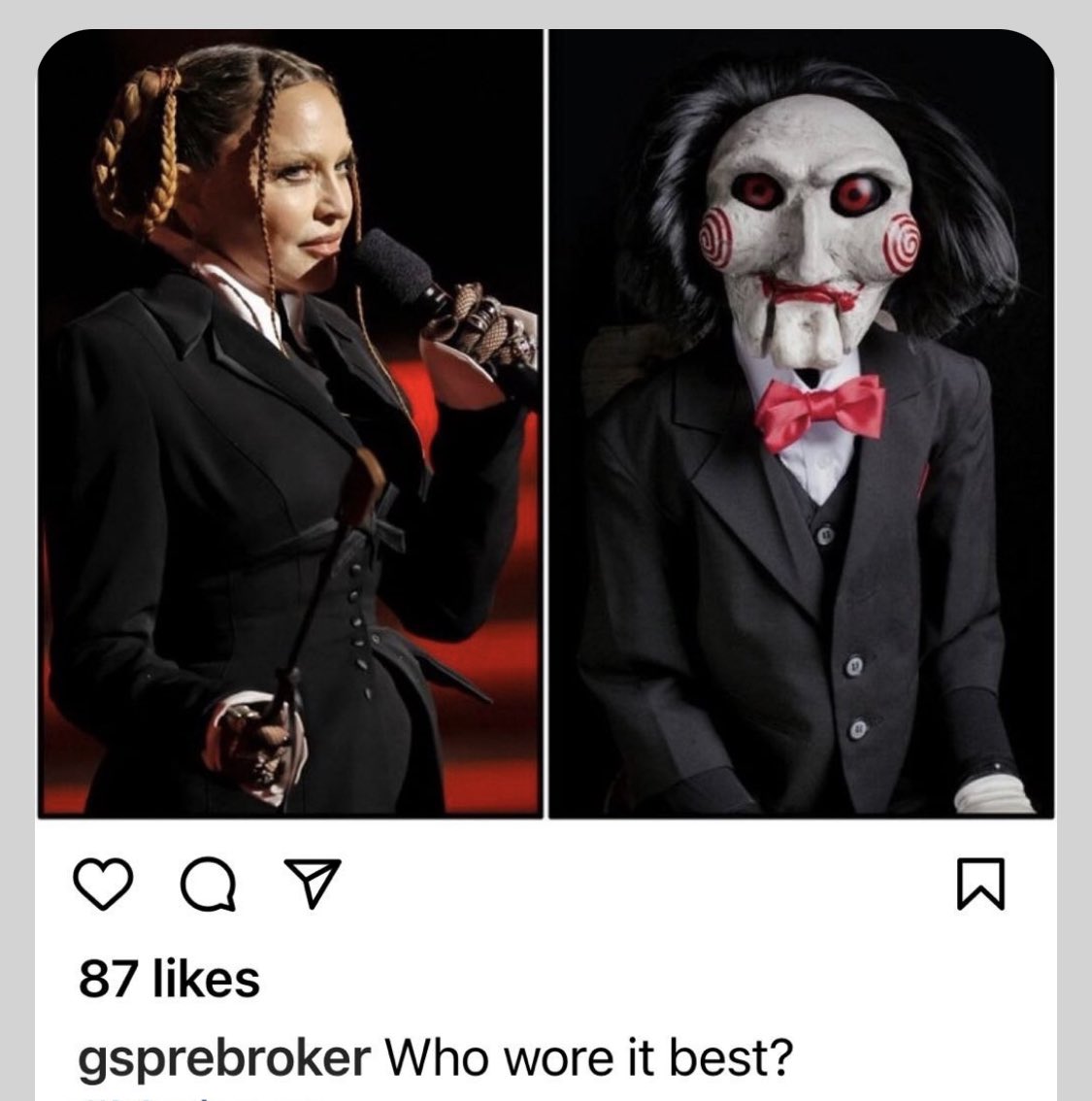 Donorock68's tweet photo. @Madonna I think Jigsaw wore it best. https://t.co/KhJXZdwWXg