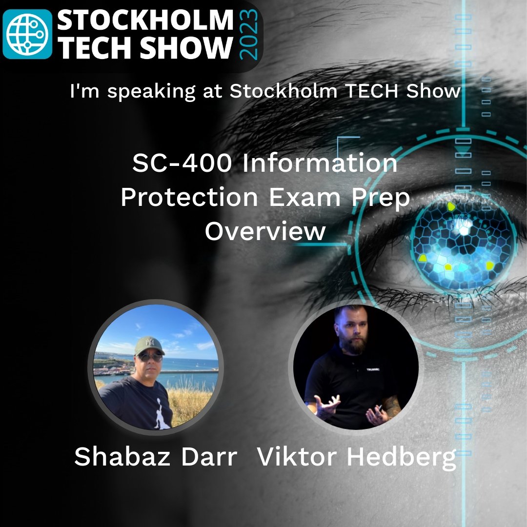 I have 3 sessions at the Stockholm TECH Show in may. 2 with my dear friend @mikael_nystrom on topics Arc and Incident Response from our infra POV. The thid one with my buddy @ShabazDarr where we'll talk about an MS exam focusing on Information Protection.

#TECHShow