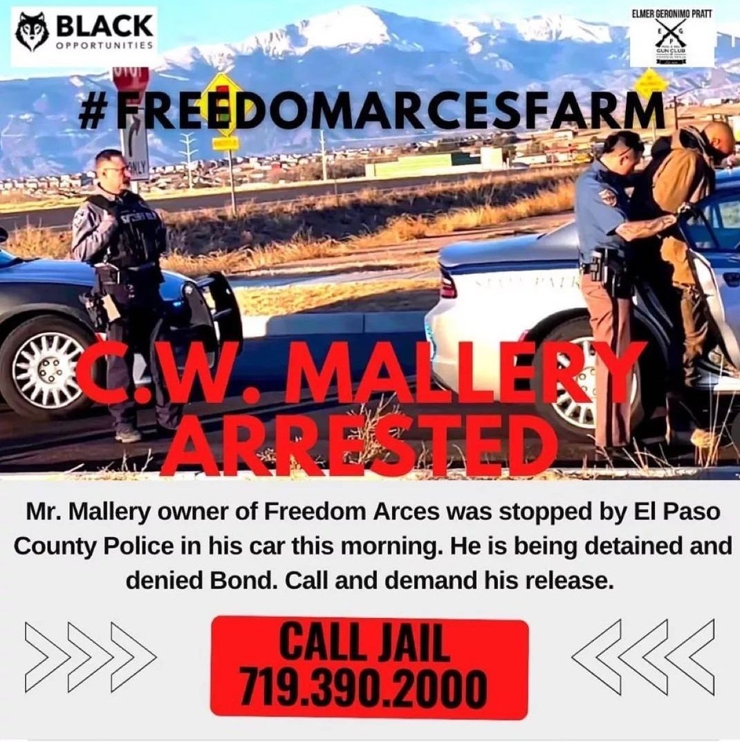 They are going to try to steal these folks' land any way they can. Now, the WS who wants the Black man gone, has accused him of stalking and had him arrested.

Keep ya eyes open!
#CWMallery #BlackRanchers #Colorado
