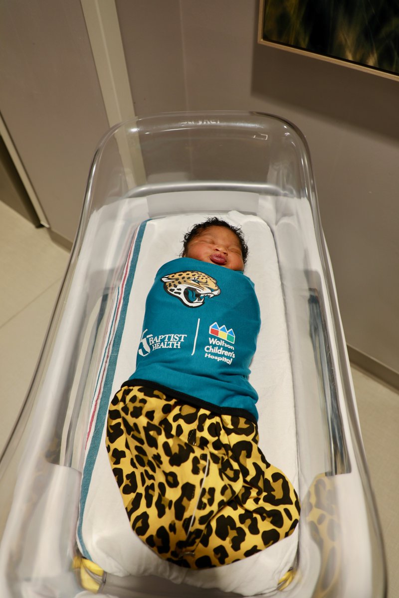BaptistHealthJx's tweet photo. IT WAS ALWAYS THE SLEEP SACKS: Together w/ the @jaguars &amp; @WolfsonChildren, we’re helping tackle unsafe sleep practices. For the next year, babies born our hospital will receive a safe sleep kit as part of the newborn’s first postnatal well-baby visit: https://t.co/kFeHizHxJs https://t.co/PiHaRlYWhq