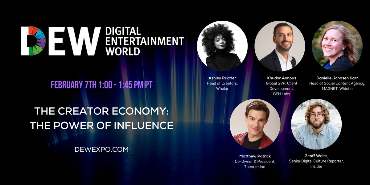 At 1pm PT, we're talking The Creator Economy: The Power of Influence with @Whaler, <a href="/wearebenlabs/">BENlabs</a>, <a href="/WhistleSports/">Whistle</a>, Theorist, &amp; <a href="/BusinessInsider/">Business Insider</a> at #DEW2023. Register now: 
buff.ly/3jDawzZ
