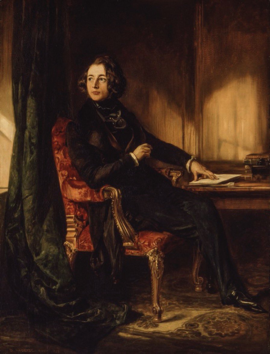 “The pain of parting is nothing to the joy of meeting again.”
The much-loved novelist Charles Dickens was born OTD in 1812. This portrait was painted by the writer’s close friend Daniel Maclise in 1839, at the time Dickens had just published 'Nicholas Nickleby.'<a href="/CumbernauldAcad/">Cumbernauld Academy</a>