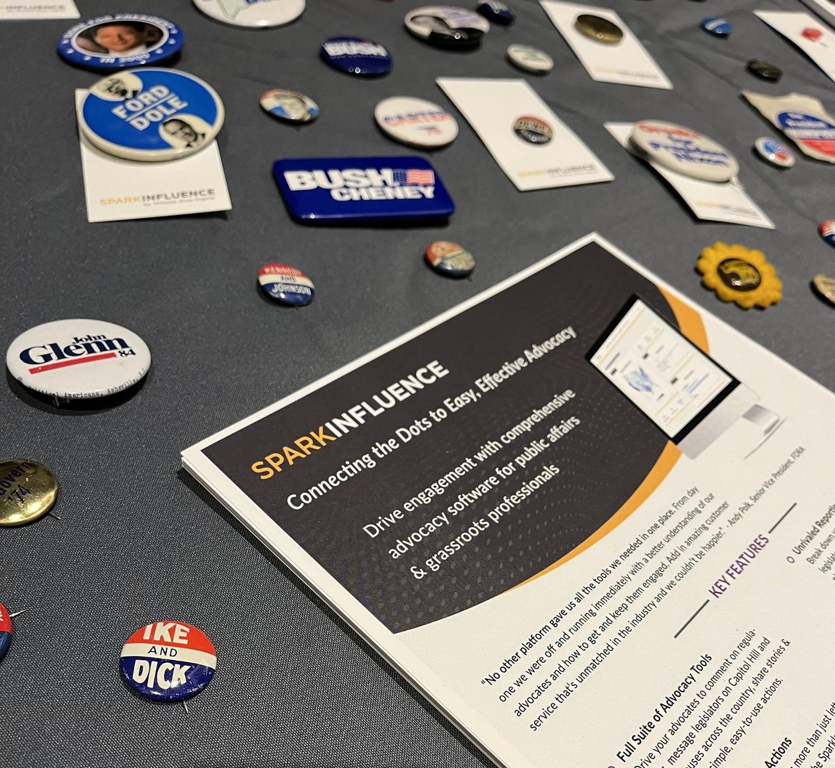 SparkInfluence's tweet image. Come visit us at the Resource Marketplace, learn more about how our software can help you engage better &amp;amp; grab a piece of history. #advocacy23