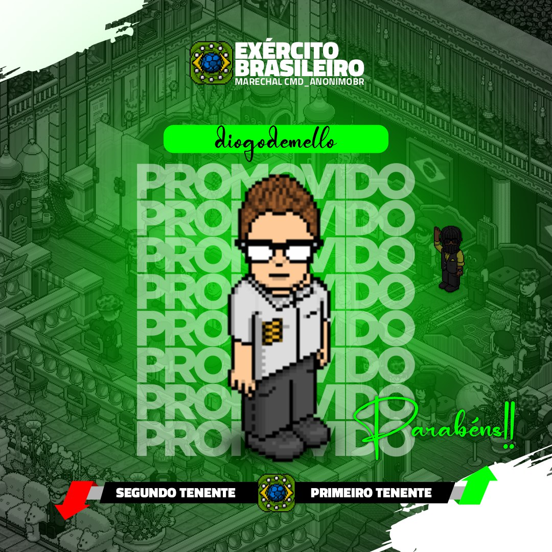 exbrhbofc's tweet photo. Essa semana mal começou e já tá repleta de novidades, nosso CDE (vulgo CDO) teve váaaarios nomes sendo promovidos!
Gostaríamos de parabenizar a todos que alcançaram mais um passo dos seus objetivos. Sucesso em suas novas jornadas!! 🔰🇧🇷 https://t.co/2GxMHQ27nE