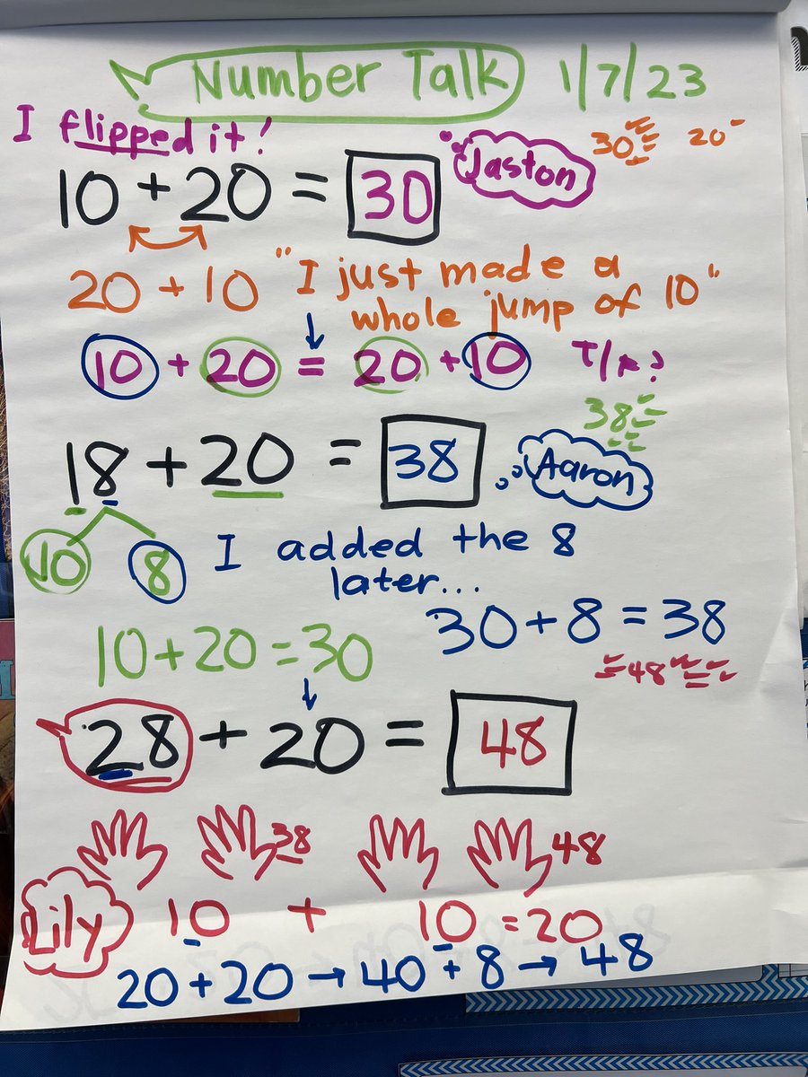 Having fun playing with numbers 🙌🏼
#cgi #firstgrademath #numbertalks #commutativeproperty at work 🤓