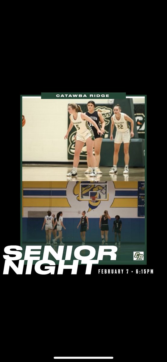 CRHSgbball's tweet photo. It’s Senior Night here at the Ridge! Come out and support our awesome seniors!  

🆚 Indian Land 
⏰ 6:15pm 

We love you guys! 
@tatumpostel_22 
@WindischBrielle https://t.co/vc82sNBpyf