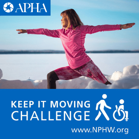 PublicHealth's tweet photo. Participants in APHA’s Keep It Moving Challenge have logged over 200 million steps! Now's the perfect time to join: https://t.co/BpnsZtj6Jx Let’s keep it moving together! #NPHW #KeepItMovingChallenge https://t.co/TpTx25t6ly
