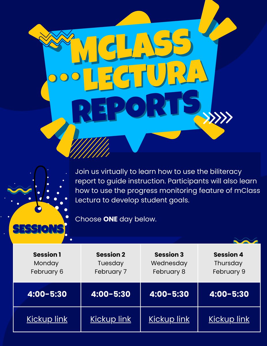 _World_Language's tweet photo. It is not too late to register for mClass Lectura Reports today, tomorrow, or Thursday!
Click on this link to register for today's learning!
https://t.co/l742CDJLO0
See you there!
#ArlingtonISDWorldLanguages #WLPD #BilingualPower https://t.co/e8Vlo45juT