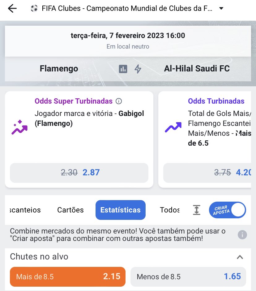 Tips_br on Twitter "A Betânia pagou o +8,5 Chutes ao gol no jogo do