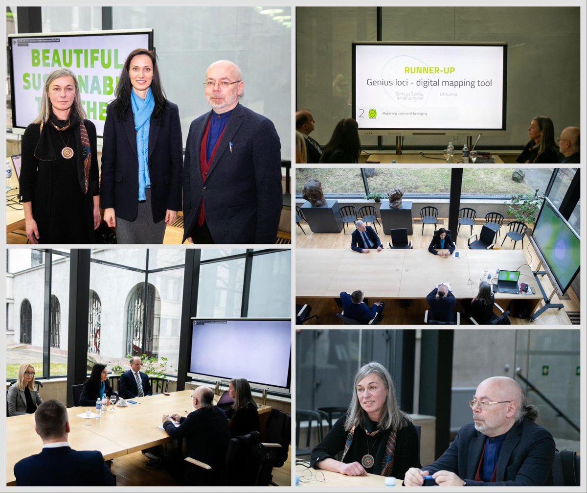 #NewEuropeanBauhaus inspiring architecture in Kaunas🇱🇹! 

🔎Interesting presentation of ‘Genius Loci’🥈#NEB 22’ Prize👉a💻mapping tool for ethical urbanisation, empowering citizens.

📣And this year, Kaunas will be a🆕 destination of our recently launched #NEB #DiscoverEU Route!