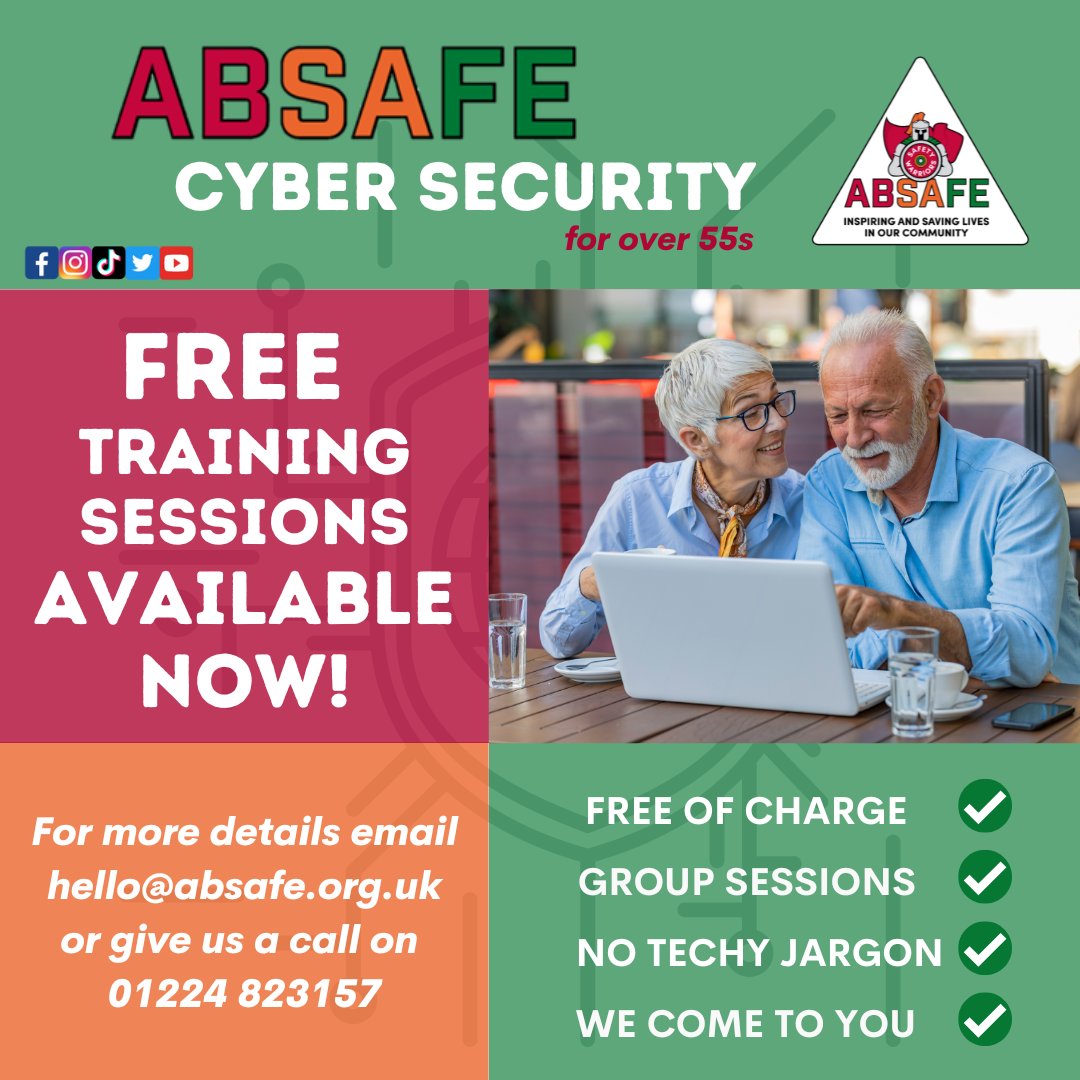 We have some exciting news!!

We are now offering group cyber security sessions for over 55s. 

#SID2023 #SaferInternetDay #cybersecurity #besafe #cybersafety #cyberawareness