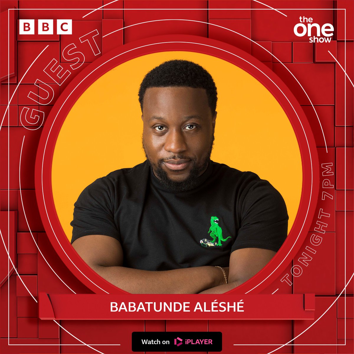 BBCTheOneShow's tweet photo. The HILARIOUS @BabatundeComedy is on #TheOneShow tonight telling us about his new stand up tour, #Babahood 💥

Have a question for Babatunde? 🙌 Let us know here or email theoneshow@bbc.co.uk 📩 https://t.co/G2KIGpbJgY