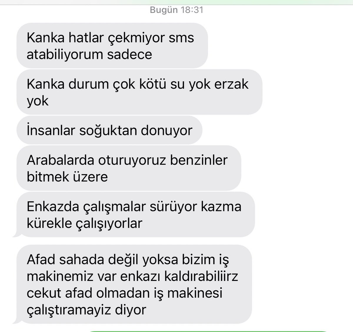 ahmettlhtoru's tweet photo. Maraş’ın afsin ilçesindeki arkadaşım suanda merkezde ama durumun çok da farklı olmadığını söylüyor sabah otobüsten indiğinden beri bir şey yiyip içmemiş mesajlar her şeyin özeti zaten https://t.co/S8utNXHUpU