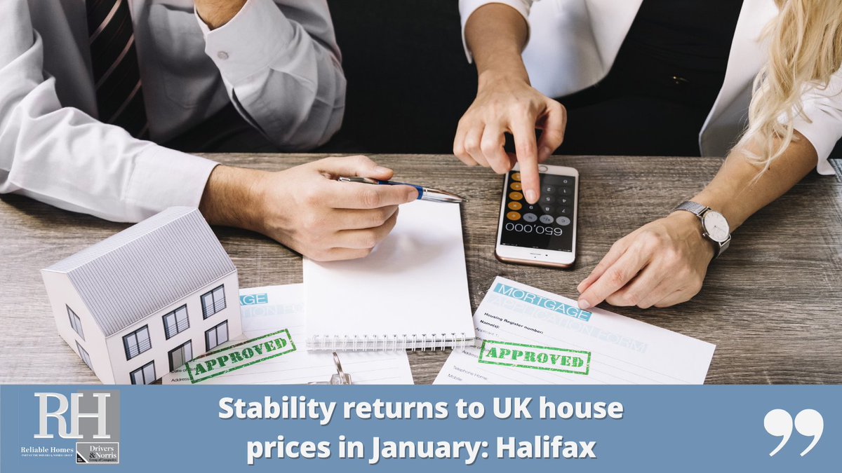 ReliableHomesEA's tweet photo. 🤔 Did you know that the start of 2023 has brought some stability to UK house 🏡 prices, with the average house price remaining more or less unchanged in January at £281,684, according to @HalifaxBank? Thanks, @propertyr for sharing these insights 👉https://t.co/NHOx84oqtJ https://t.co/Ivdwkw53FS