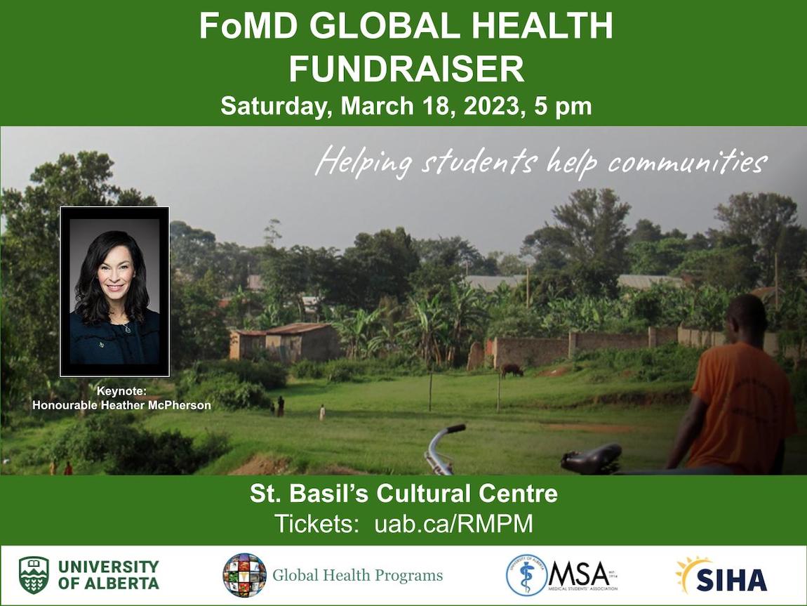 @UAGlobalHealth (@uaglobalhealth) on Twitter photo Join us for the Annual FoMD Global Health Fundraiser, Sat. March 18, 2023, 5 pm. $125/ticket. Funds go to assist our partners in LMIC to receive further training at <a href="/UAlberta_FoMD/">UAlberta Med & Dent</a> Keynote: Hon Heather McPherson. Tickets & more info at uab.ca/RMPM Join us for the Annual FoMD Global Health Fundraiser, Sat. March 18, 2023, 5 pm. $125/ticket. Funds go to assist our partners in LMIC to receive further training at <a href="/UAlberta_FoMD/">UAlberta Med & Dent</a> Keynote: Hon Heather McPherson. Tickets & more info at uab.ca/RMPM