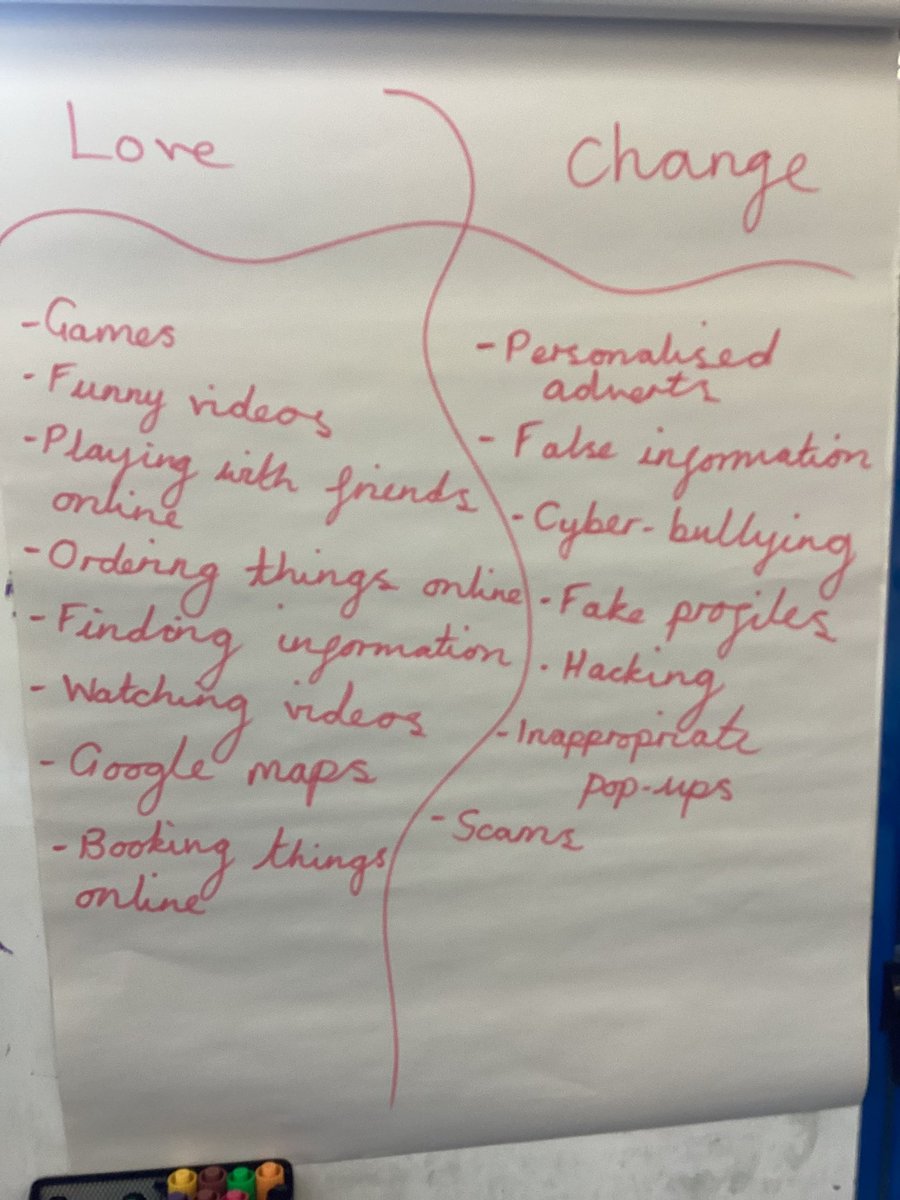 LarkHallPrimary's tweet photo. Year 4 enjoyed Safer Internet Day activities thinking about things we love and things we’d change about the internet &amp; appropriate milestones. We even got 10/10 on the quiz #lhchelsea #lhvauxhall #lhstu #lhcomputing #lhpscd https://t.co/EgX0r2mfyK