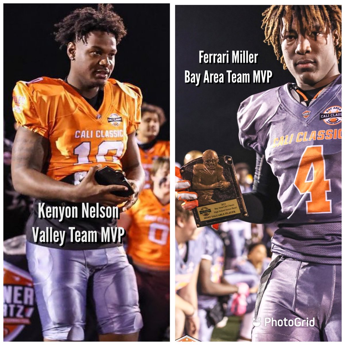 NORTHERN CALIFORNIA’S HIGH SCHOOL SENIOR BOWL (@hsseniorbowl) on Twitter photo We’re still celebrating!Congratulations Kenyon Nelson (QB Lincoln HS) & Ferrari Miller (ATH McClymonds HS), our 2023 Bay Area Cali Classic HS Senior Bowl MVP’s!🏆🏆
Both MVP’s are receiving their images on the side of a Wheaties Box! How cool is that?!!
📸courtesy of <a href="/Joe_roswell/">that guy joe</a> We’re still celebrating!Congratulations Kenyon Nelson (QB Lincoln HS) & Ferrari Miller (ATH McClymonds HS), our 2023 Bay Area Cali Classic HS Senior Bowl MVP’s!🏆🏆
Both MVP’s are receiving their images on the side of a Wheaties Box! How cool is that?!!
📸courtesy of <a href="/Joe_roswell/">that guy joe</a>