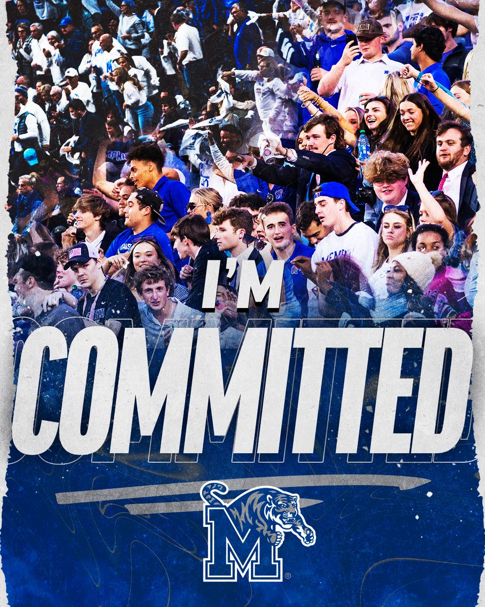 TigersAthletics's tweet photo. The Latest Commit to Memphis Athletics is You!
2023-24 season ticket renewals and new packages are available now. We're ready for you to say #ImCommitted!
#GoTigersGo
π https://t.co/mJd7B4NOIx https://t.co/Kd6TnMyZeT