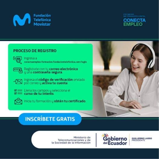pdepaletillas's tweet photo. Llegó el momento ideal para cumplir tus objetivos y mejorar tus habilidades digitales. 🎯 ¡Conoce el proceso de registro! 💡
Participa en los cursos formativos gratuitos del programa #ConectaEmpleo de
@FTMovistarEc
.👩💻
#PuntosDelEncuentro
#GobiernoDelEncuentro
#MINTE
#Fchangc https://t.co/XYGAwI1nxC
